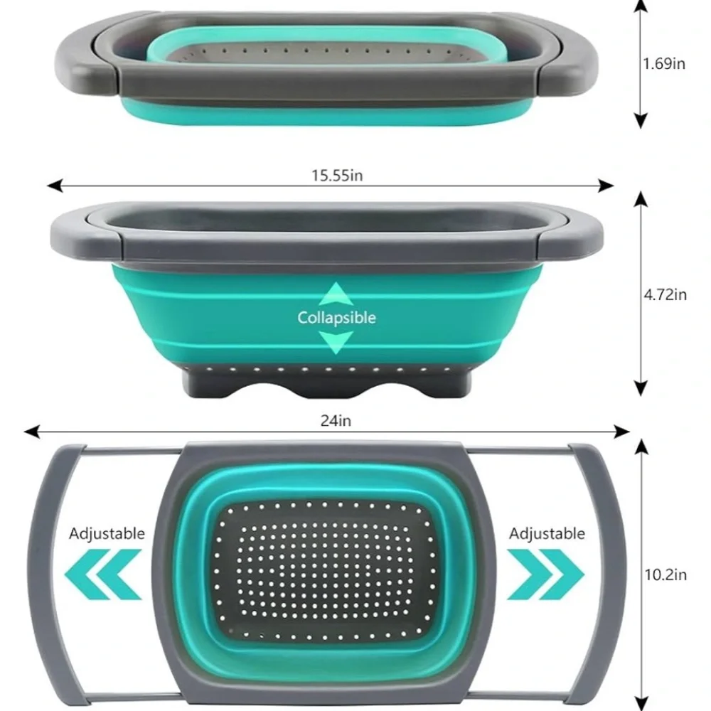 🆕 Collapsible Collander Strainer - Picture 2 of 7
